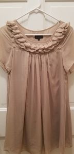 Short Sleeve Tan Dress